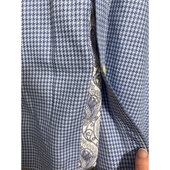 Ted Baker Blue Gingham Check Long Sleeve Button Down Shirt - 15.5, 32/33 - Picture 7 of 11